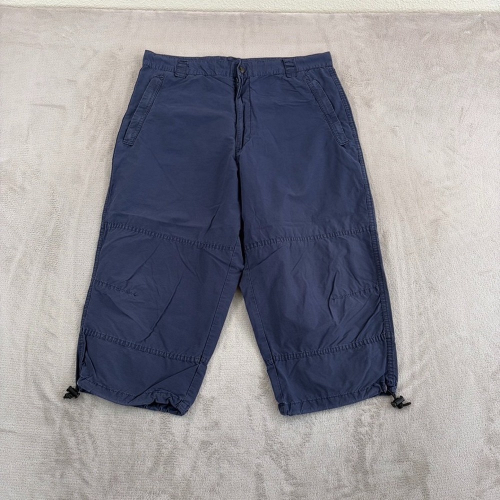 Vintage Stussy Baggy Zip Pocket Hiking Shorts in Blue Men 34‎ (Tag 36) USA Made